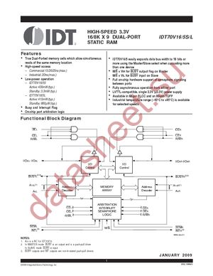 IDT70V15L15PF datasheet  
